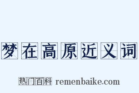 梦在高原近义词是什么意思的图片